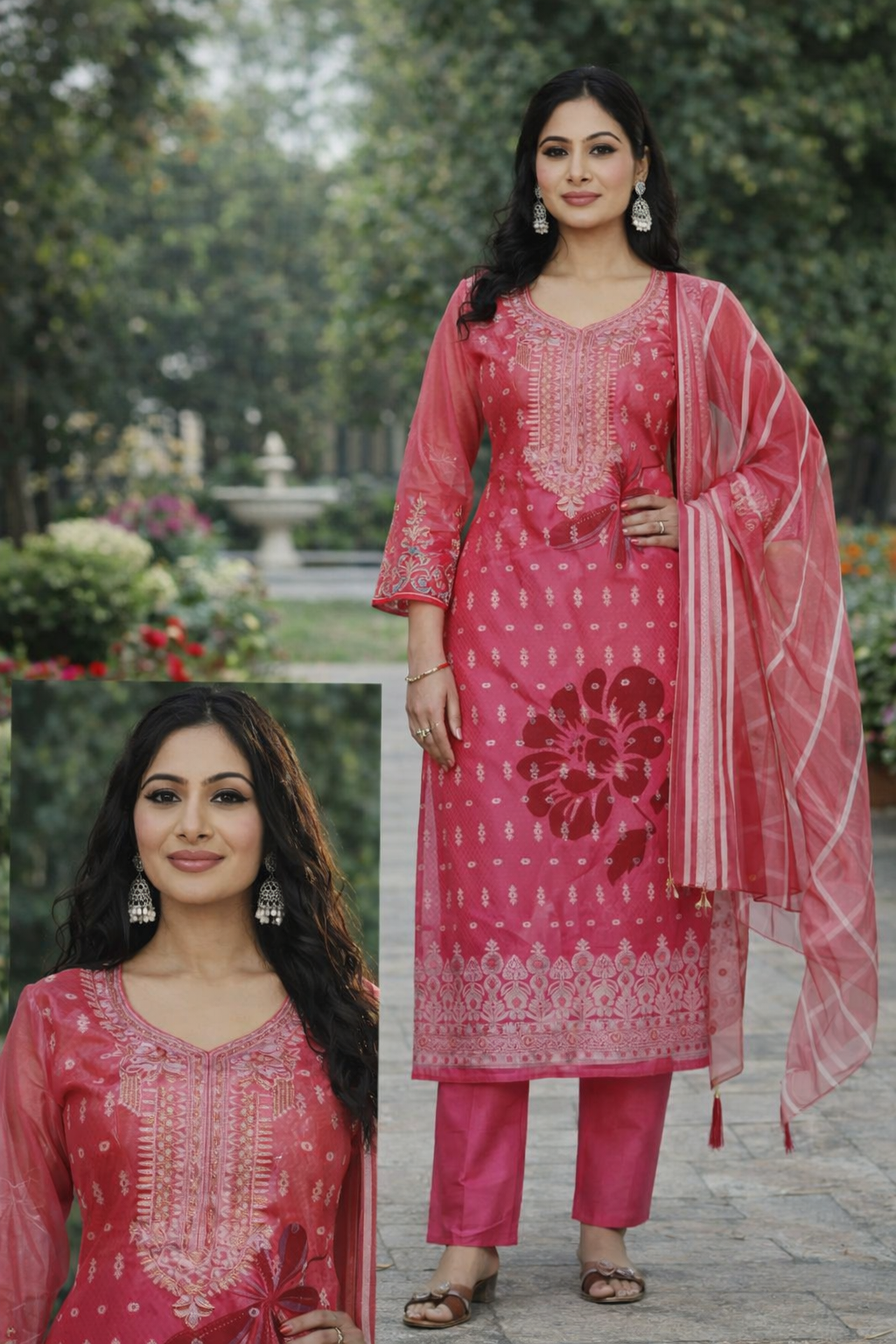 PARTY WEAR KURTI PANTS WITH DUPATTA